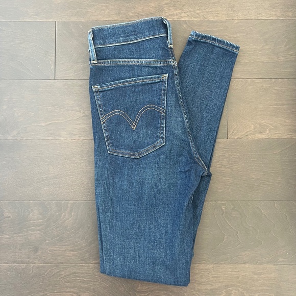 Levi's Mile High Super Skinny Jean in Dark Indigo - Picture 6 of 12